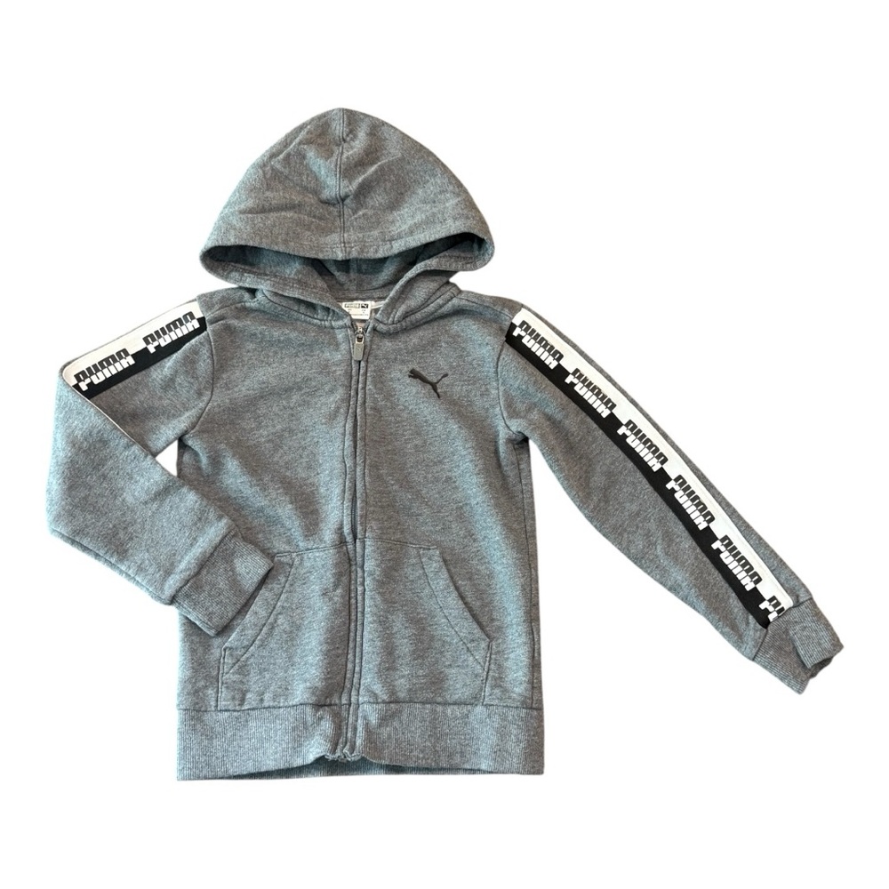 Puma hooded gray zip jacket